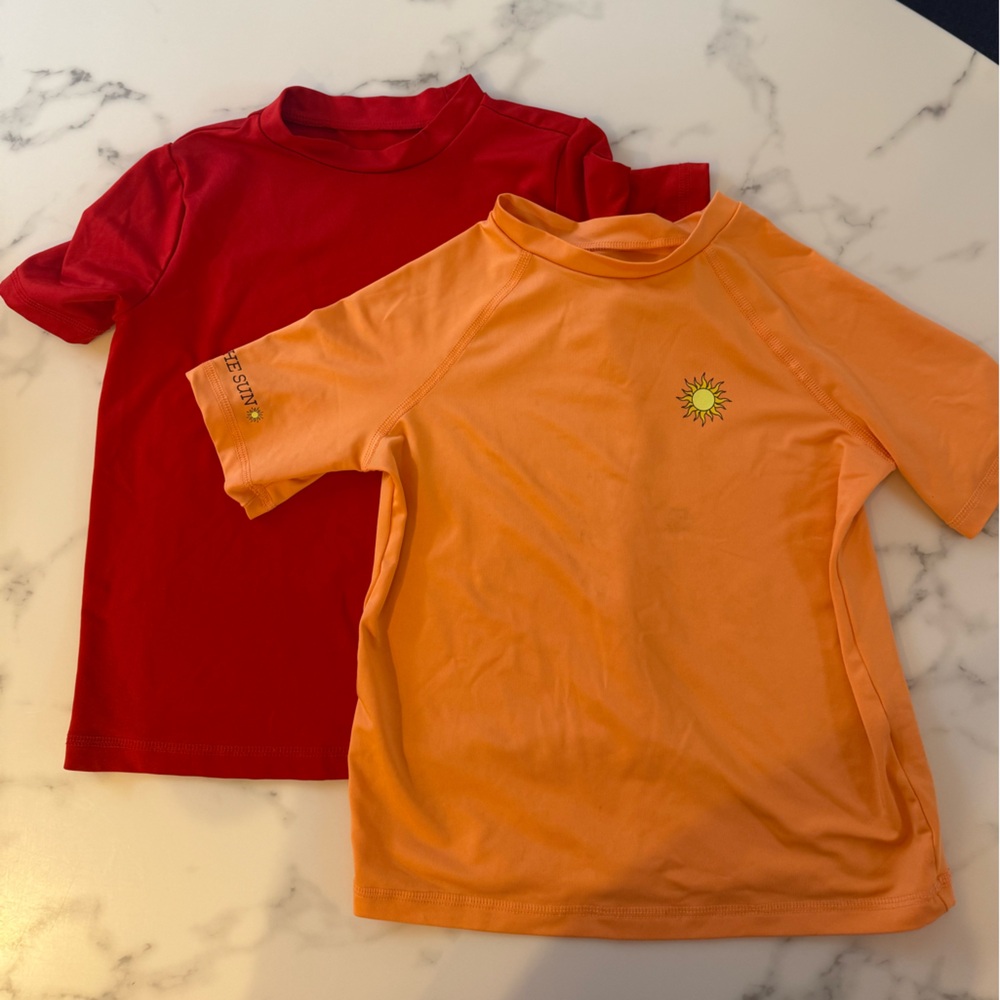 Red and Orange Rashguards